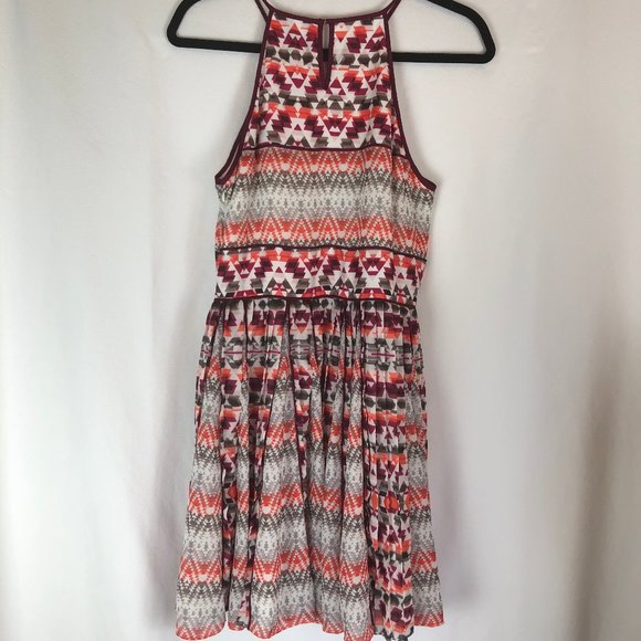 Parker Aztec Print Pleated Dress - Picture 11 of 12